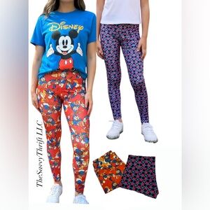 DISNEY MINNIE MOUSE & DONALD  DUCK LEGGINGS OS